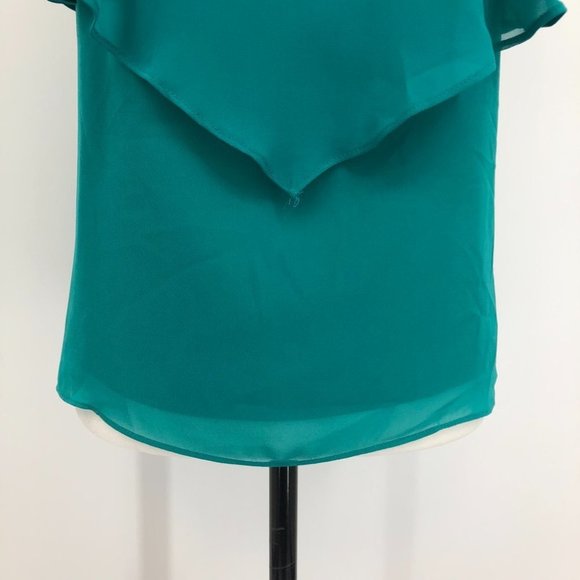 Guess By Marciano NWT teal layered keyhole camisole in Bombay Sapphire SP - Picture 11 of 14